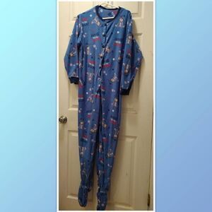 Disney Eeyore Adult Women's Footed Pajamas/costume size Large